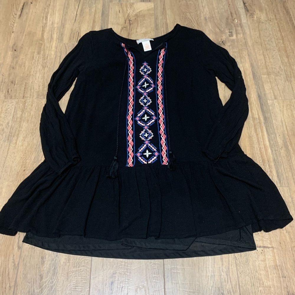 Flying Tomatoes Long Sleeve Dress